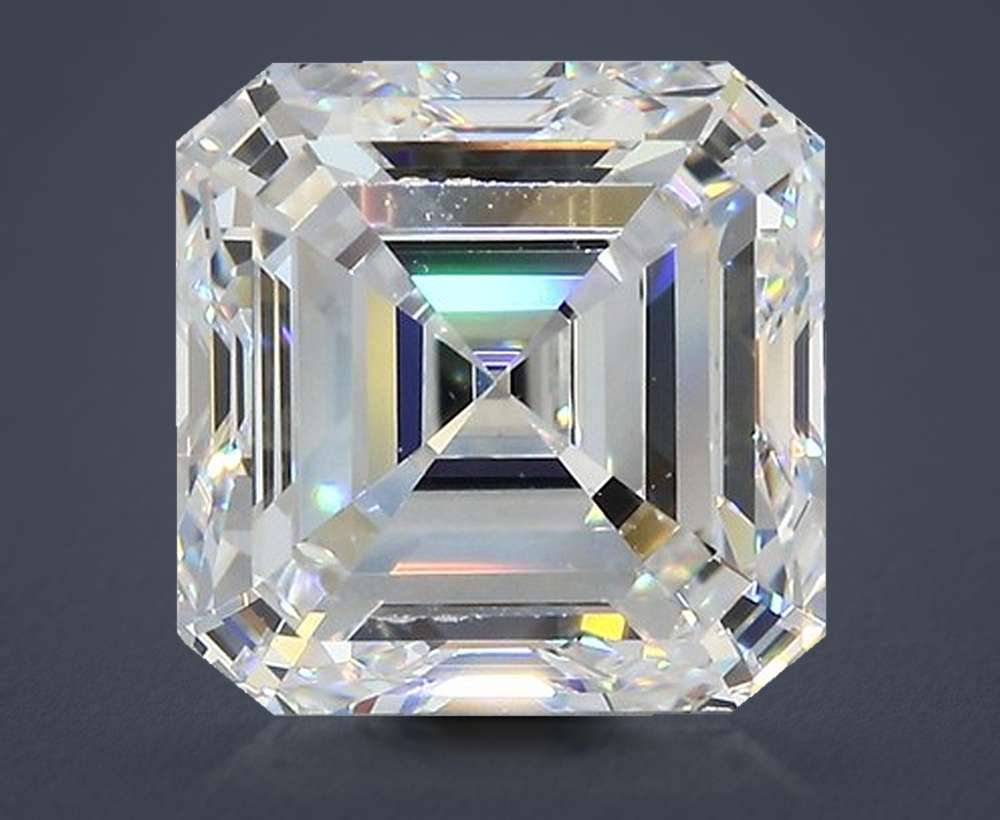 4.02ct F VS2 Rare Carat Ideal Cut Asscher Diamond