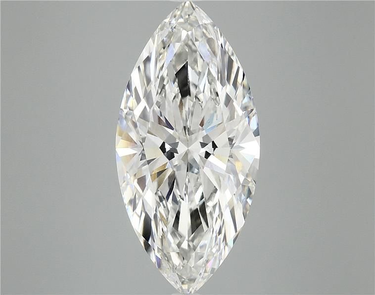 6.19ct F VS2 Rare Carat Ideal Cut Marquise Lab Grown Diamond