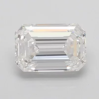 3.53ct F VVS2 Excellent Cut Emerald Lab Grown Diamond