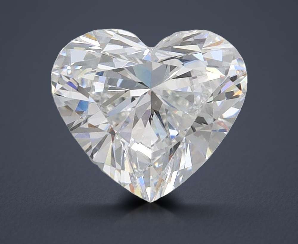 1.50ct D VVS2 Rare Carat Ideal Cut Heart Lab Grown Diamond