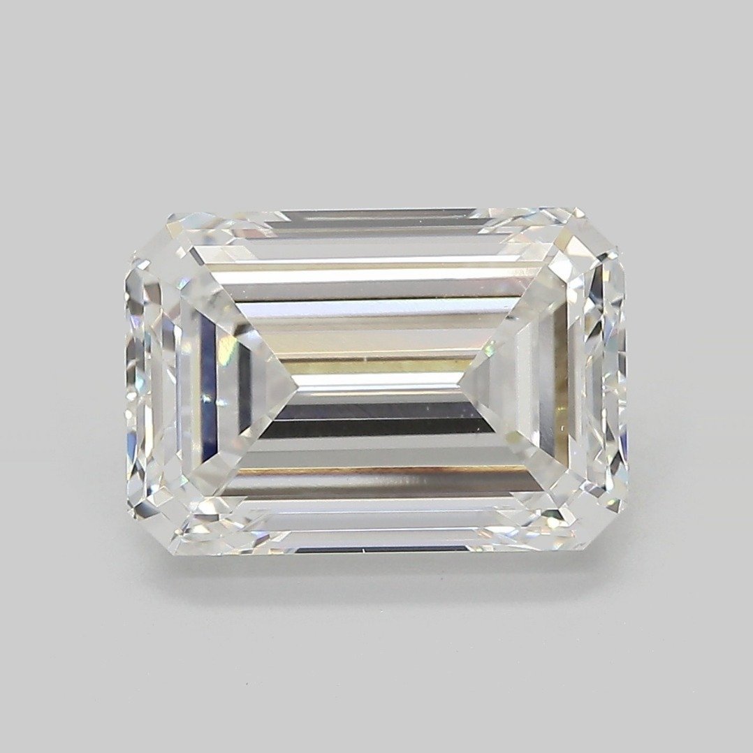 5.02ct F VS1 Rare Carat Ideal Cut Emerald Lab Grown Diamond