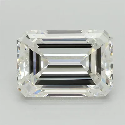 3.28ct F VVS2 Rare Carat Ideal Cut Emerald Lab Grown Diamond