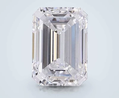 2.50ct D VS2 Rare Carat Ideal Cut Emerald Lab Grown Diamond