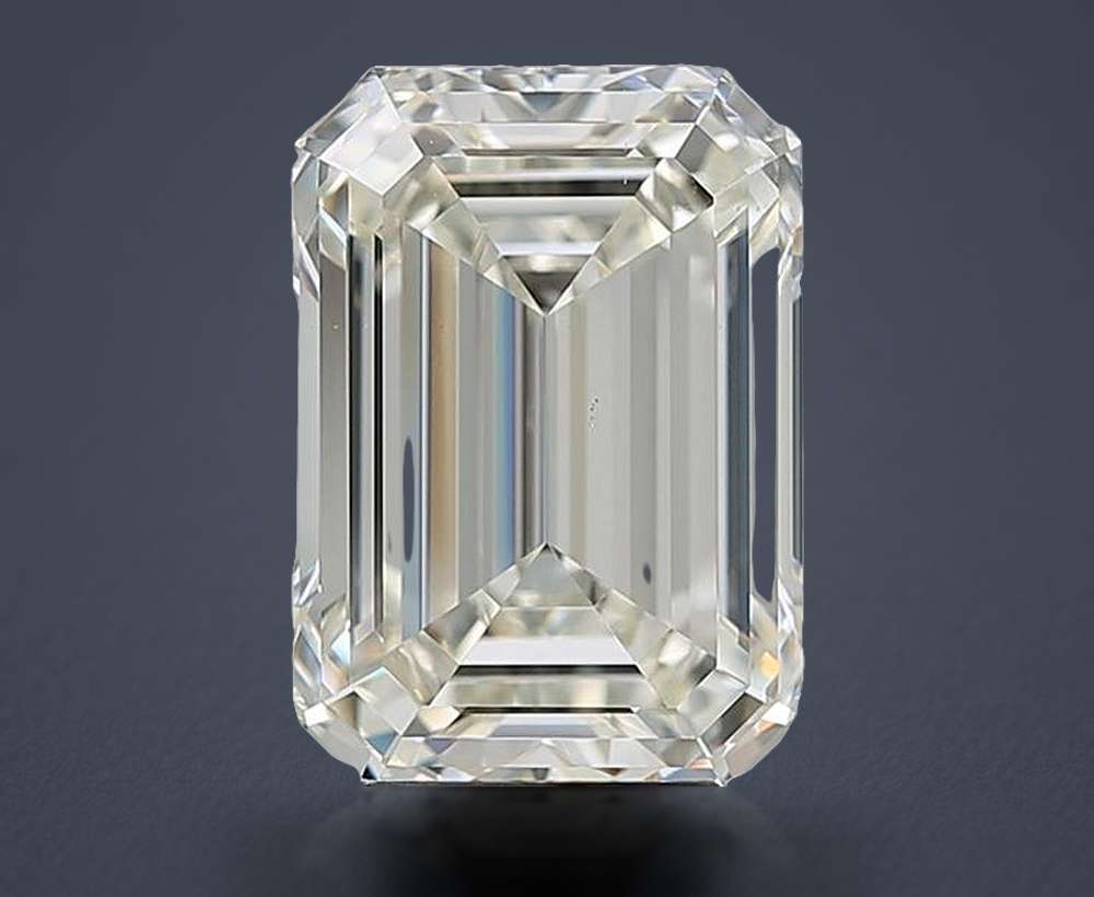 5.05ct K VS2 Rare Carat Ideal Cut Emerald Diamond