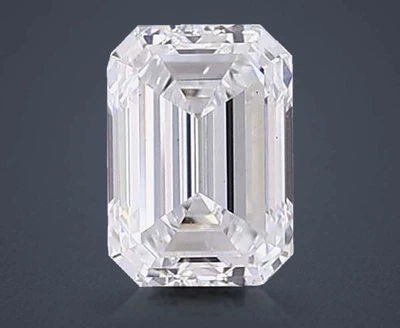 1.25ct D VS2 Rare Carat Ideal Cut Emerald Lab Grown Diamond