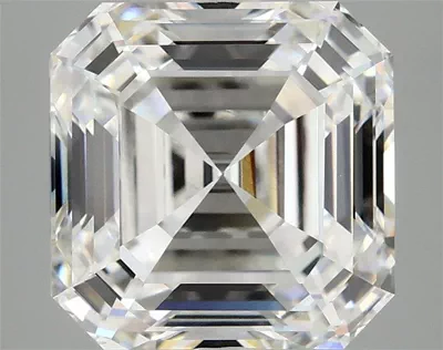 4.97ct F VVS2 Rare Carat Ideal Cut Asscher Lab Grown Diamond