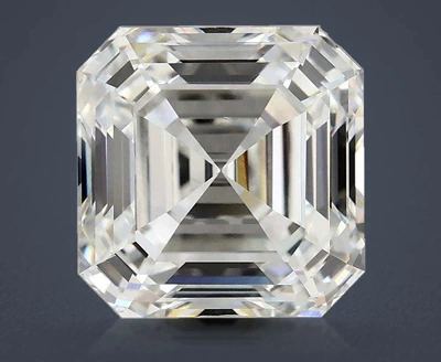 4.97ct F VVS2 Rare Carat Ideal Cut Asscher Lab Grown Diamond