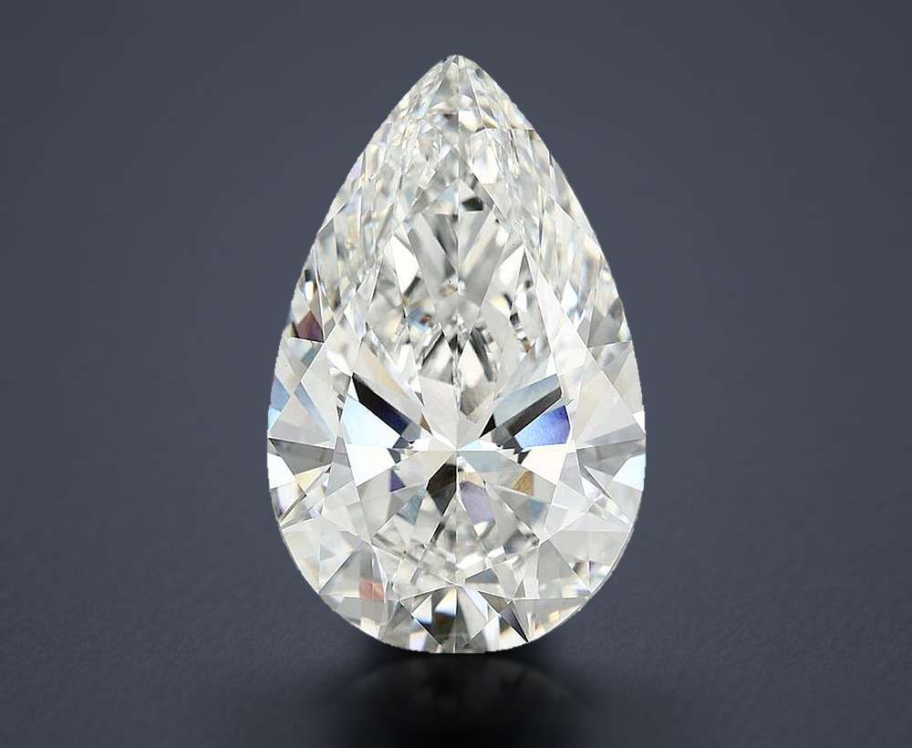 11.45ct F VVS2 Rare Carat Ideal Cut Pear Lab Grown Diamond