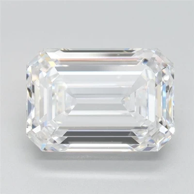 4.91ct F VS1 Rare Carat Ideal Cut Emerald Lab Grown Diamond