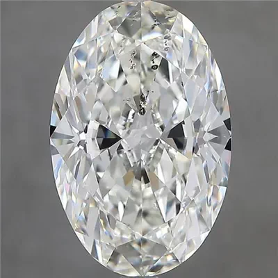 3.70ct I SI2 Rare Carat Ideal Cut Oval Diamond