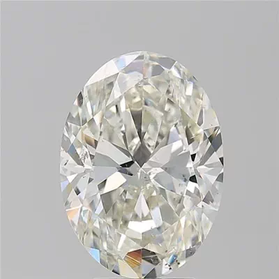 5.01ct K SI2 Rare Carat Ideal Cut Oval Diamond