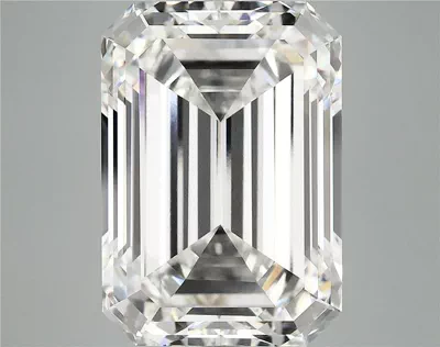 12.23ct F VVS2 Rare Carat Ideal Cut Emerald Lab Grown Diamond