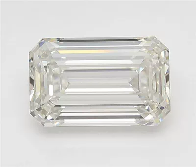 5.70ct I VVS2 Rare Carat Ideal Cut Emerald Lab Grown Diamond