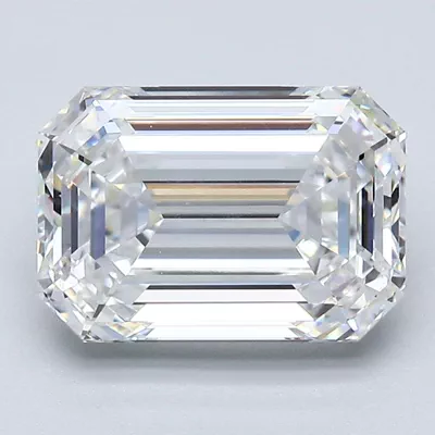 3.01ct E SI1 Rare Carat Ideal Cut Emerald Diamond