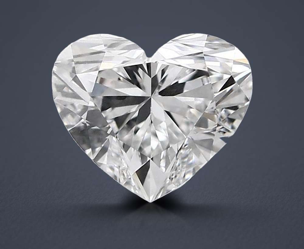 1.53ct F SI1 Rare Carat Ideal Cut Heart Lab Grown Diamond