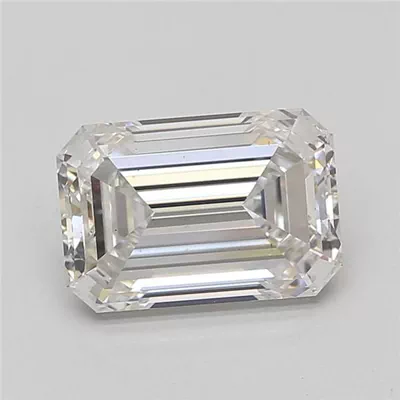 3.90ct F VS2 Rare Carat Ideal Cut Emerald Lab Grown Diamond