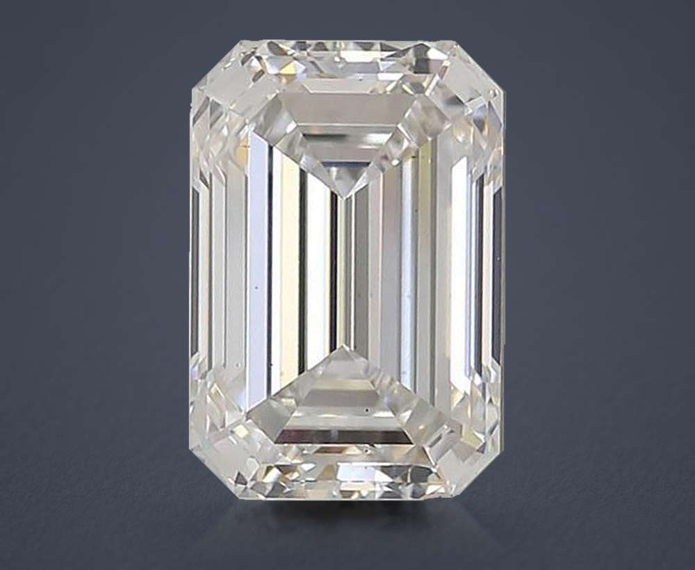 3.90ct F VS2 Rare Carat Ideal Cut Emerald Lab Grown Diamond