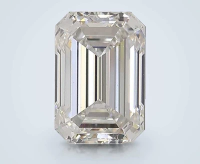 3.90ct F VS2 Rare Carat Ideal Cut Emerald Lab Grown Diamond