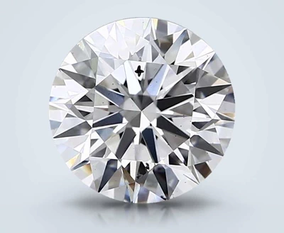 3.08ct E SI1 Rare Carat Ideal Cut Round Lab Grown Diamond