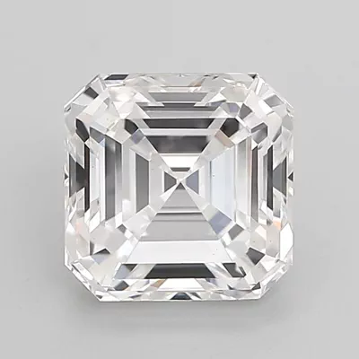 3.06ct E VS1 Rare Carat Ideal Cut Asscher Lab Grown Diamond