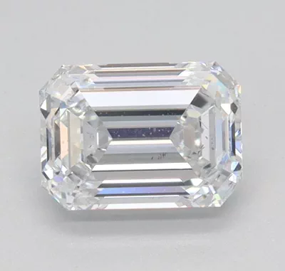 0.92ct E SI1 Rare Carat Ideal Cut Emerald Lab Grown Diamond