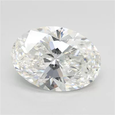 5.10ct F VVS2 Rare Carat Ideal Cut Oval Lab Grown Diamond