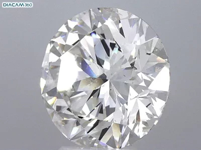 5.44ct H SI2 Rare Carat Ideal Cut Round Diamond