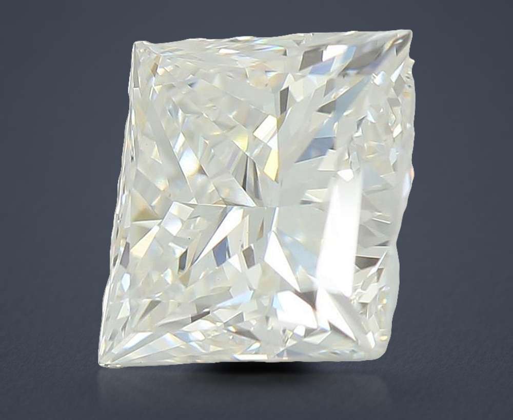 3.02ct E VS1 Rare Carat Ideal Cut Princess Lab Grown Diamond