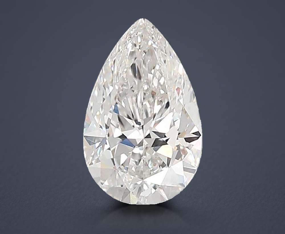 3.04ct F VS1 Rare Carat Ideal Cut Pear Lab Grown Diamond