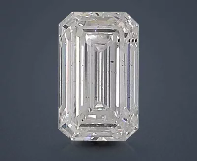 1.01ct E SI1 Rare Carat Ideal Cut Emerald Lab Grown Diamond