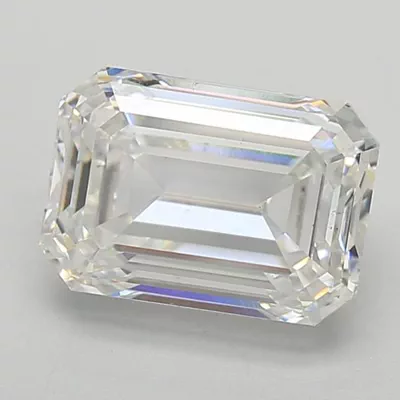 4.35ct F VS1 Rare Carat Ideal Cut Emerald Lab Grown Diamond