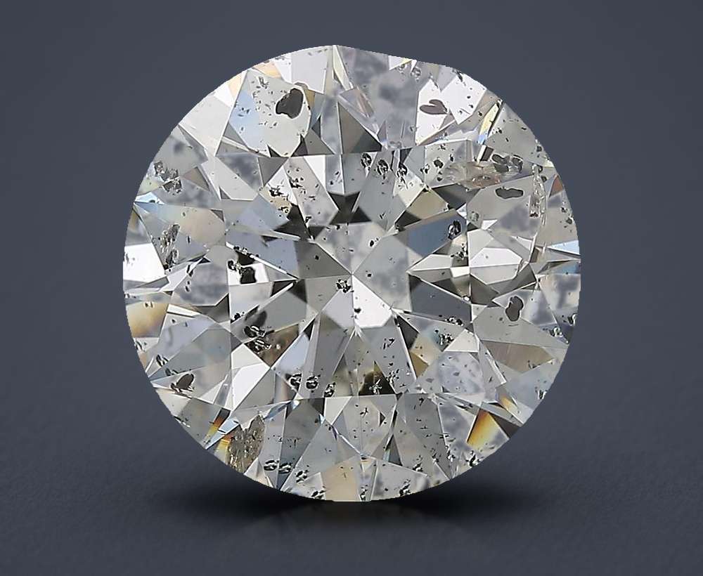7.01ct H SI2 Rare Carat Ideal Cut Round Diamond
