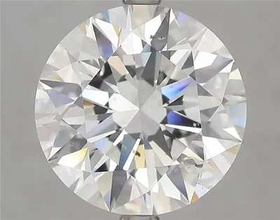 5.13ct H SI1 Rare Carat Ideal Cut Round Diamond