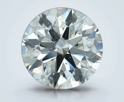 4.05ct K SI2 Rare Carat Ideal Cut Round Diamond