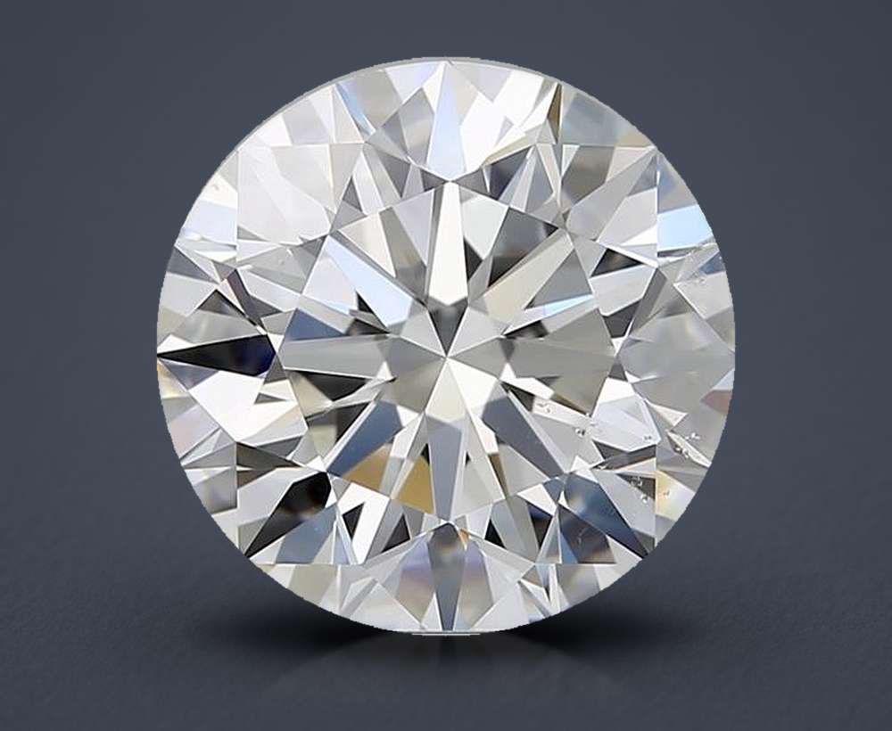 2.51ct G SI1 Rare Carat Ideal Cut Round Diamond