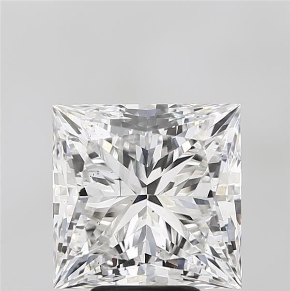 6.04ct F VS2 Rare Carat Ideal Cut Princess Lab Grown Diamond