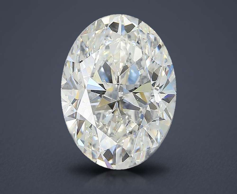 5.01ct G SI2 Rare Carat Ideal Cut Oval Diamond