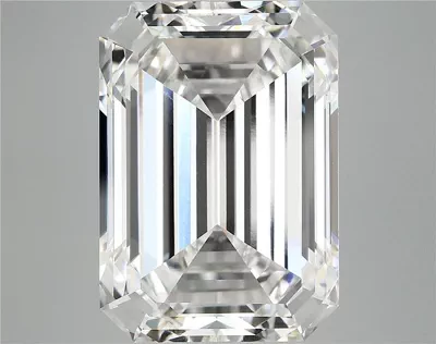 13.65ct F VVS2 Rare Carat Ideal Cut Emerald Lab Grown Diamond