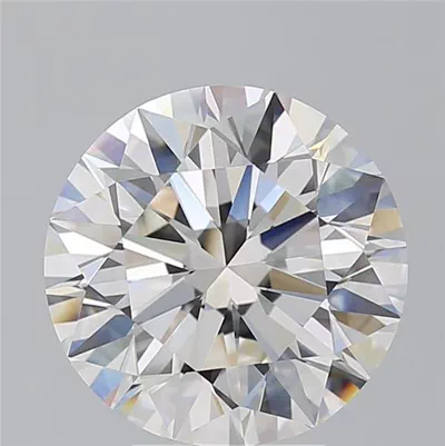 5.01ct F VS2 Rare Carat Ideal Cut Round Diamond