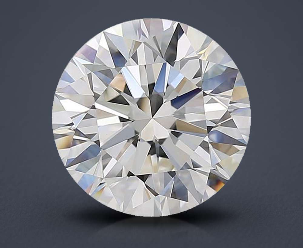 5.01ct F VS2 Rare Carat Ideal Cut Round Diamond