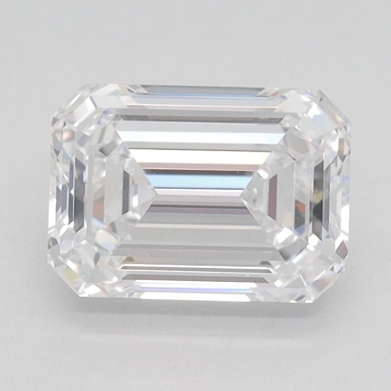 1.57ct D VVS2 Rare Carat Ideal Cut Emerald Lab Grown Diamond