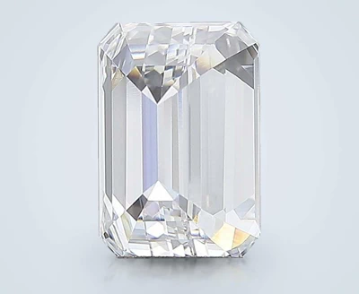 15.01ct F VVS2 Very Good Cut Emerald Lab Grown Diamond
