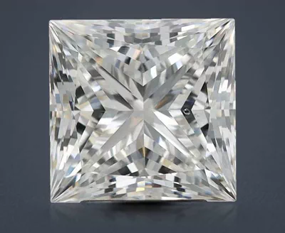 3.21ct G SI1 Rare Carat Ideal Cut Princess Lab Grown Diamond