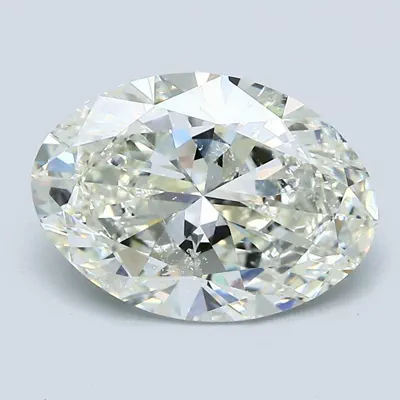 3.01ct J SI2 Rare Carat Ideal Cut Oval Diamond