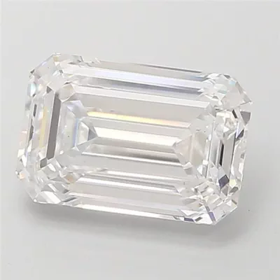 3.71ct D VS2 Rare Carat Ideal Cut Emerald Lab Grown Diamond
