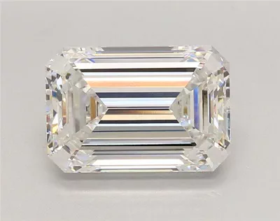 5.03ct F VS1 Rare Carat Ideal Cut Emerald Lab Grown Diamond