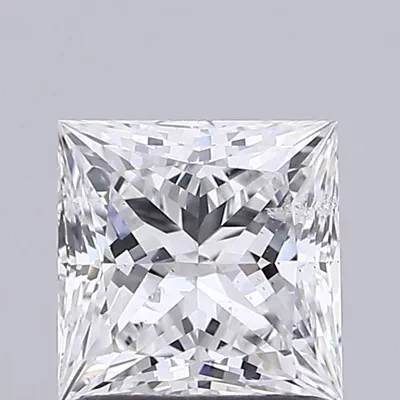 1.01ct E SI2 Rare Carat Ideal Cut Princess Lab Grown Diamond