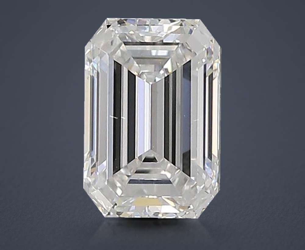 1.37ct D VVS2 Rare Carat Ideal Cut Emerald Lab Grown Diamond