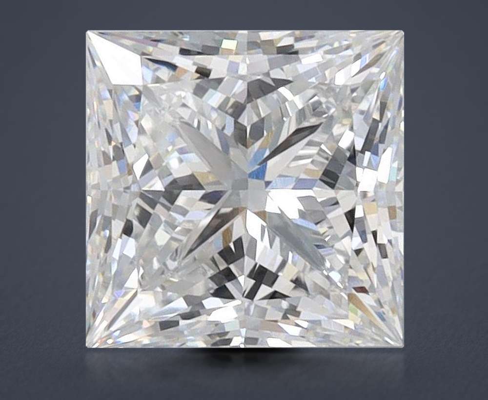 2.04ct E VVS2 Rare Carat Ideal Cut Princess Lab Grown Diamond