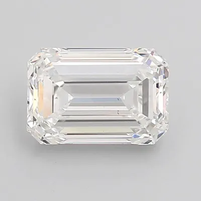 3.02ct F VS1 Rare Carat Ideal Cut Emerald Lab Grown Diamond